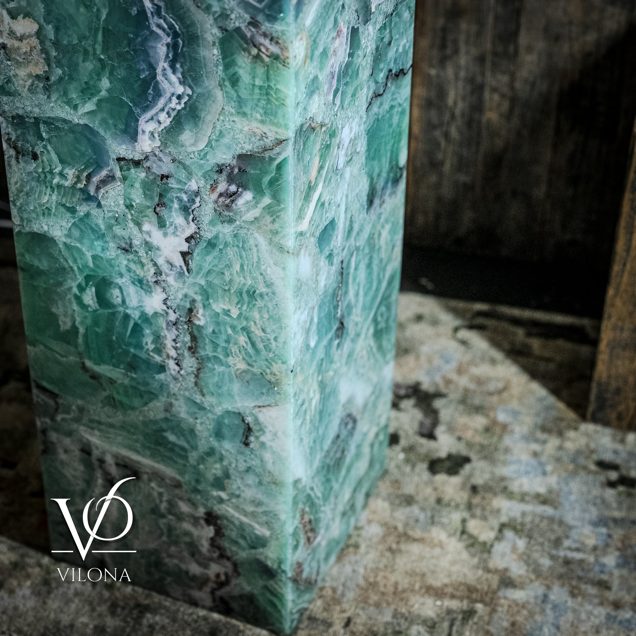 Fluorite Floor Lamp - Medium - 47.5"H x 10"W - Square - #9
