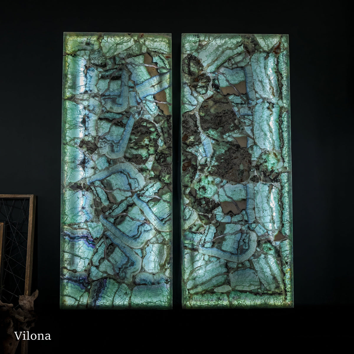 Crystal Panel Fluorite Crystal Wall Panels #6 (Pair)