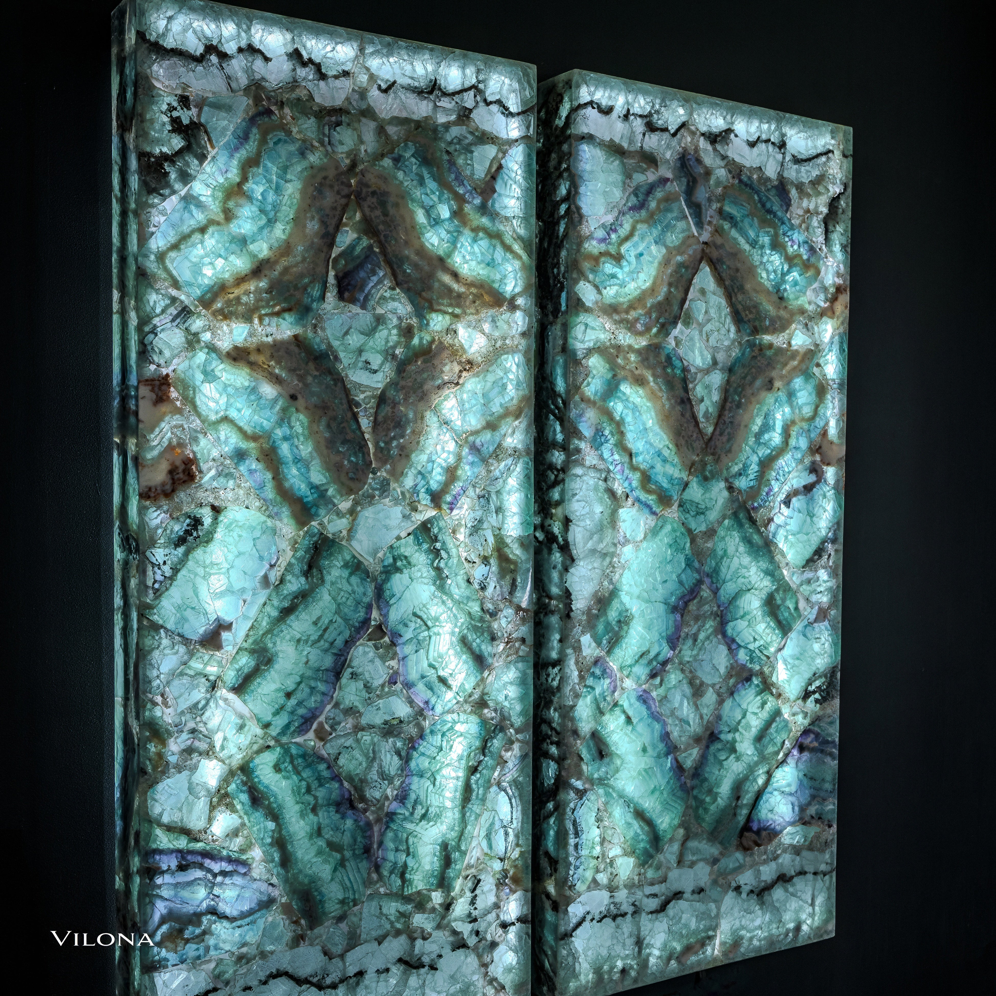 Fluorite Crystal Wall Panels (Set #5 Out Of 7)