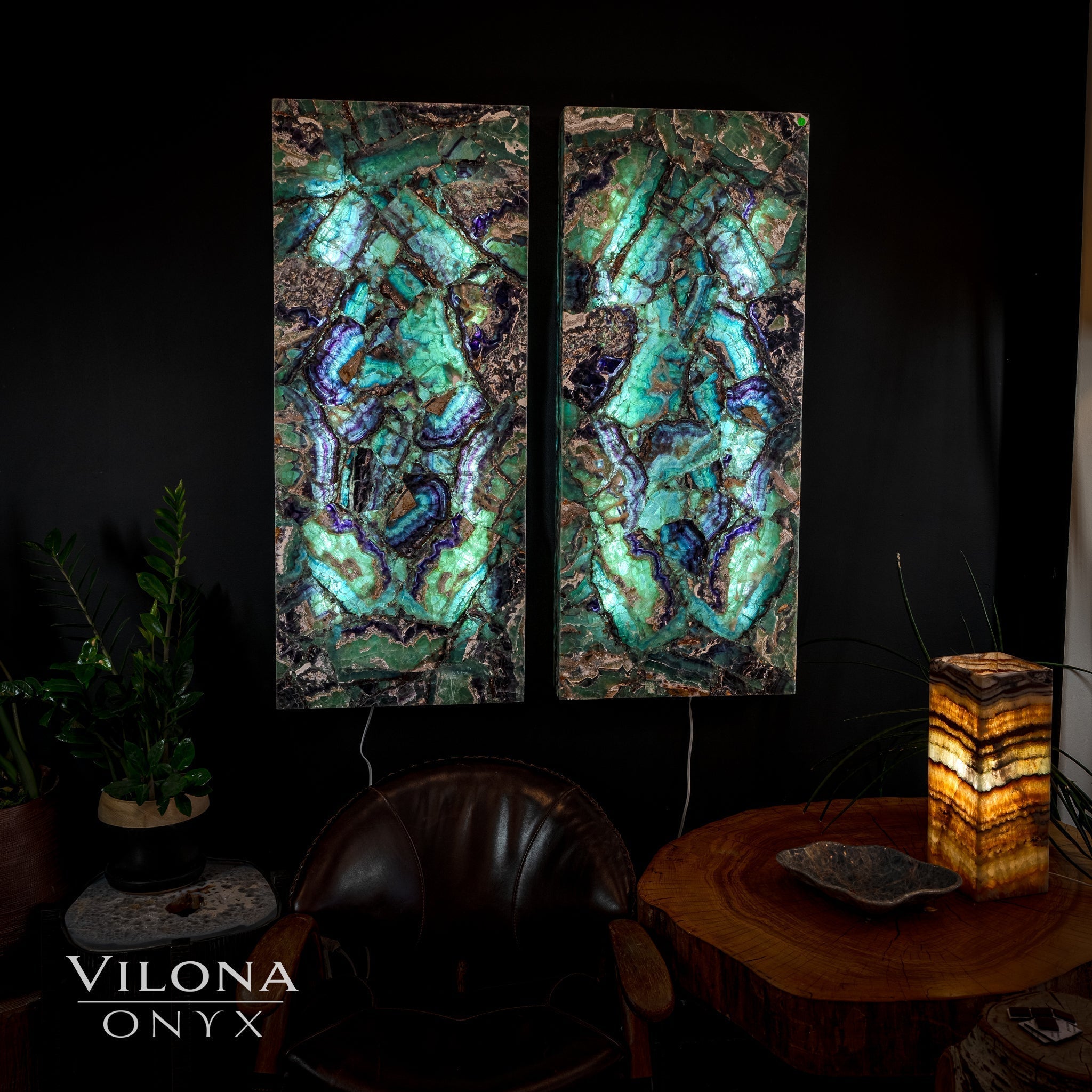 Fluorite Crystal Wall Panels (Set #7)