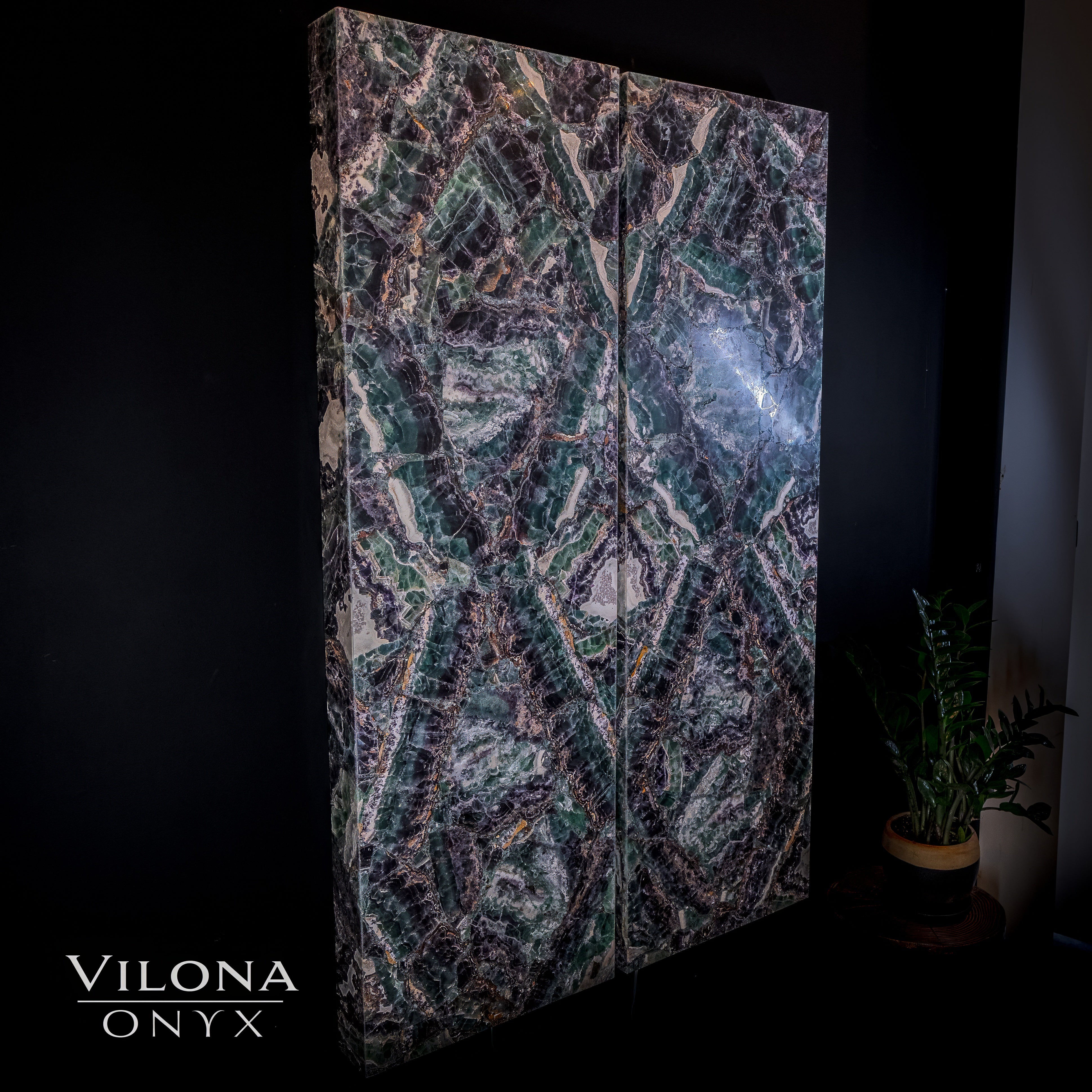Fluorite Crystal Wall Panels (Set #8) Mosaic