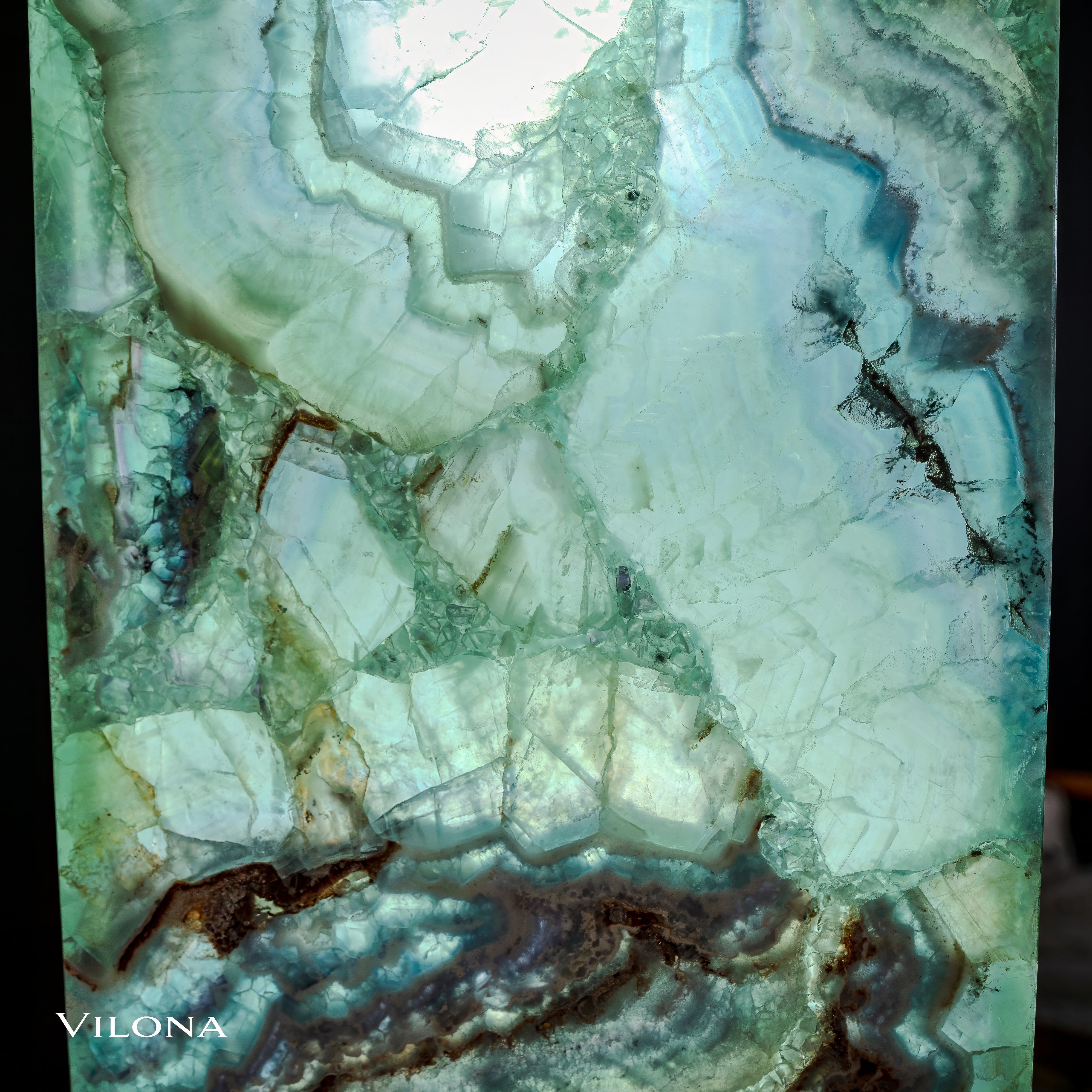 Fluorite Floor Lamp - Medium - 51.25"H x 10"W - Square - #8