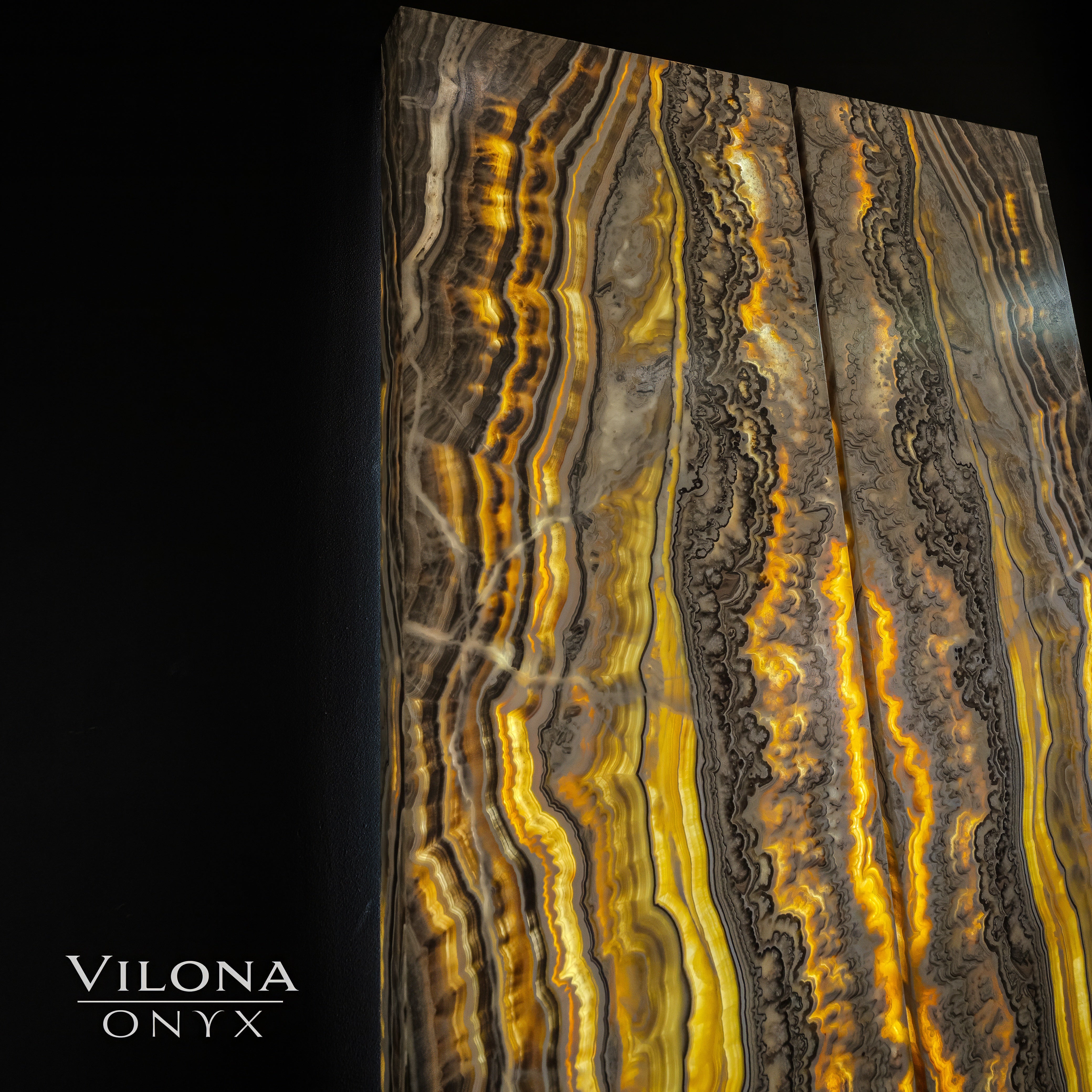 Golden Cloud Onyx Wall Panels (Set #1)