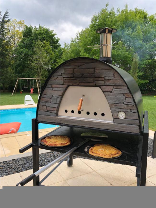 MAXIMUS PRIME LARGE PORTABLE PIZZA OVEN BLACK