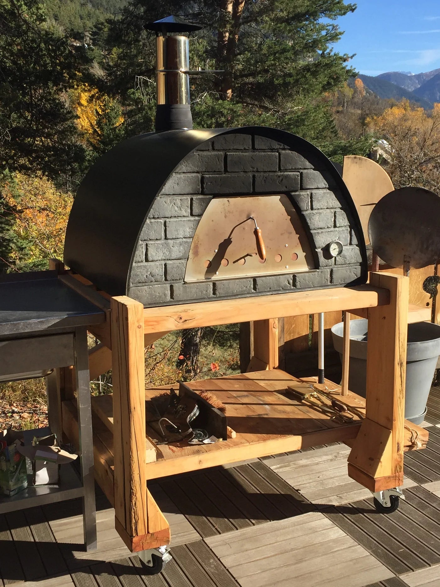 MAXIMUS PRIME LARGE PORTABLE PIZZA OVEN BLACK