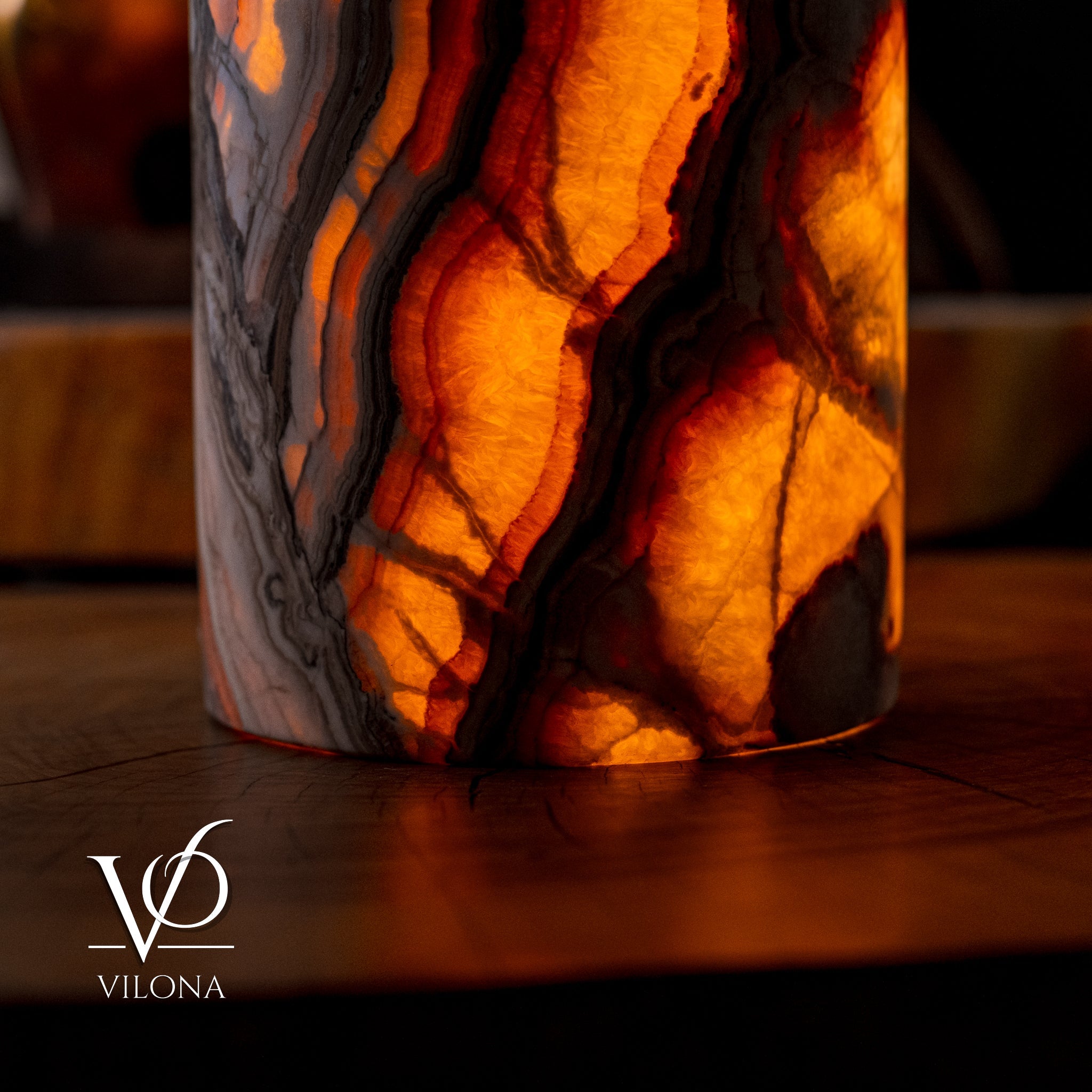 Sahara Onyx Floor Lamp (Cylinder #2)
