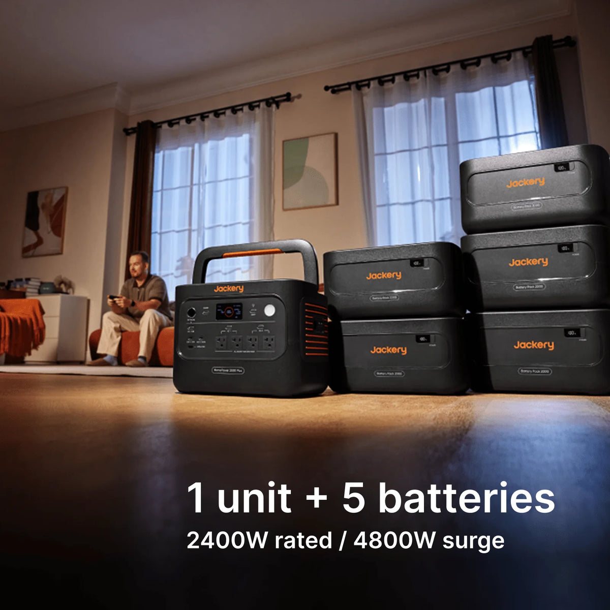 Jackery Solar Generator HomePower 2000 Plus v2 – 1*HP2000Plusv2 + 2*200W Solar Panel